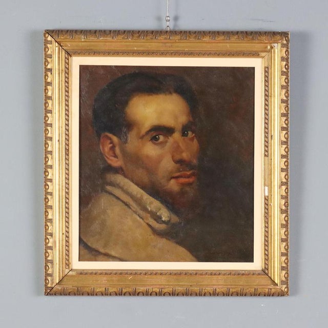 Giulio Vito Musitelli, Self-Portrait, 1929, Oil on Panel For Sale - Image 10 of 10