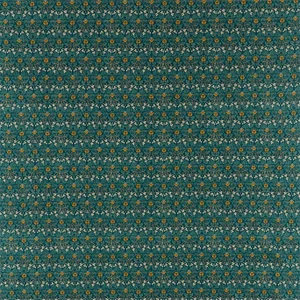 Morris & Co Eye Bright Fabric in Teal