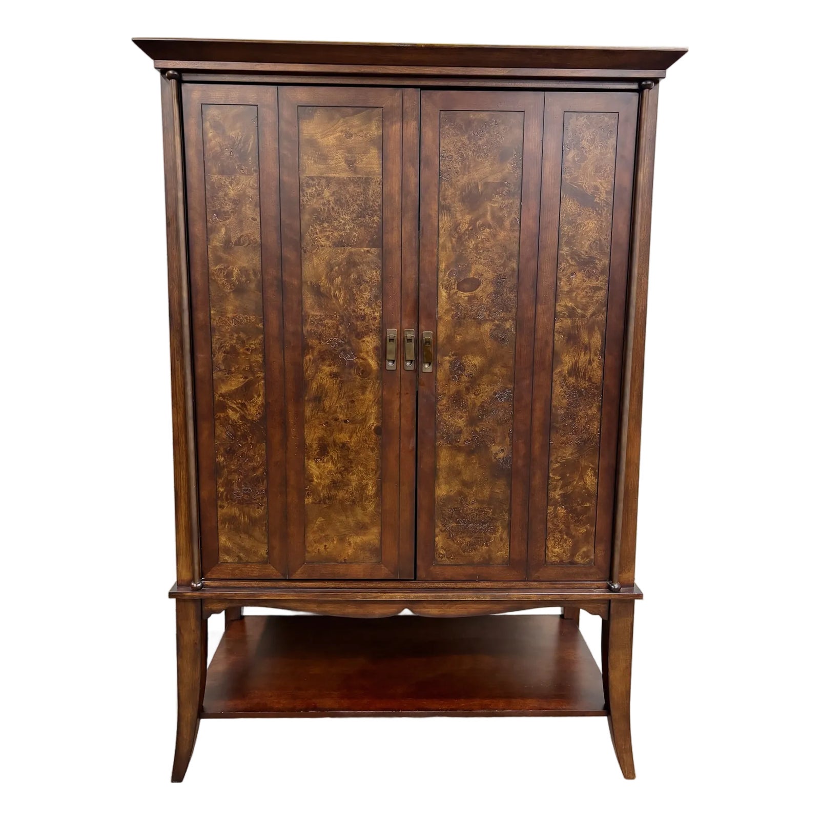 Contemporary Entertainment Armoire Media Cabinet | Chairish