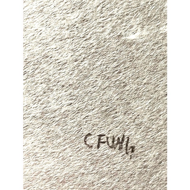 Paint Chinese Style Vintage Gouache Floral Painting by Charolette Fung Miller For Sale - Image 7 of 8