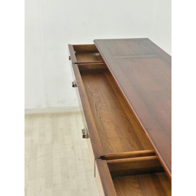 English Style Mahogany Office Sideboard with Roll-Up Doors, 1960s For Sale - Image 6 of 12
