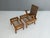 Set of Chair with Ottoman in Beech and Rattan from Úľuv, 1960s For Sale - Image 6 of 18