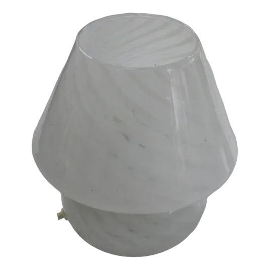 Murano Swirl Mushroom Table Lamp from Venini, 1960s For Sale