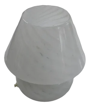 Murano Swirl Mushroom Table Lamp from Venini, 1960s