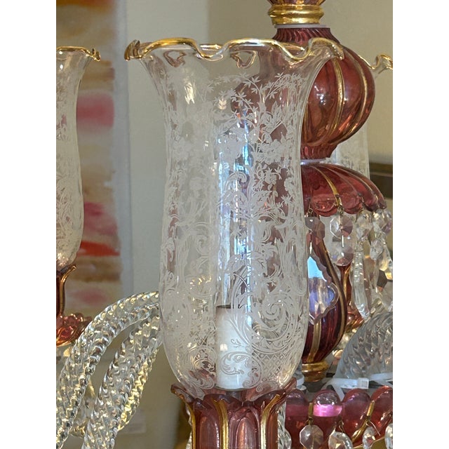 Antique Venetian Glass Chandelier For Sale In West Palm - Image 6 of 8