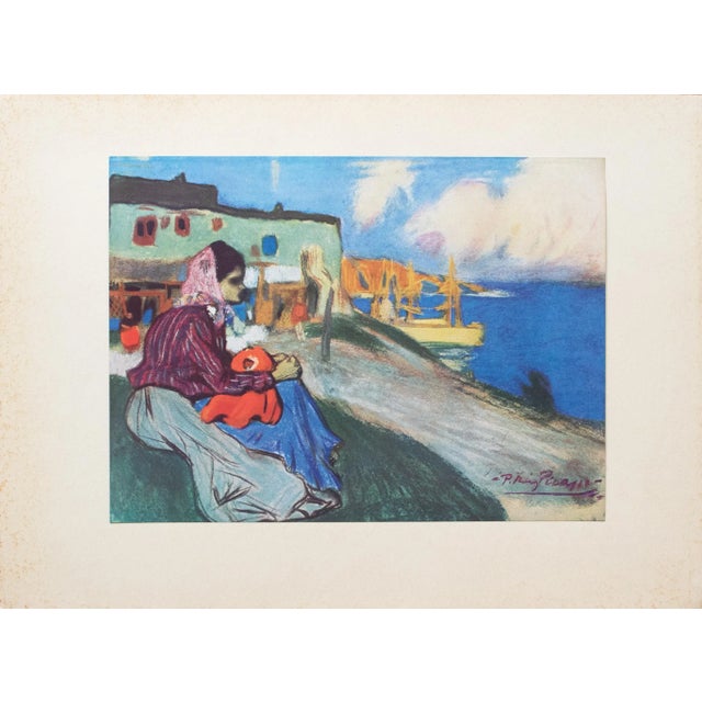 1940s After Pablo Picasso "The Bohemian Seaside", First Edition Period Offset Lithograph For Sale In Dallas - Image 6 of 7