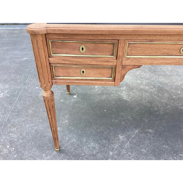 French Louis XVI Style Mahogany Desk Stripped & Sanded For Sale - Image 12 of 12