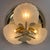 Vintage Ceiling Lamp in Polished Brass Leaves and Satin Glass, 1970s For Sale - Image 6 of 12
