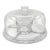 Vintage Clear Glass Pedestal Serving Dish With Dome Cover For Sale