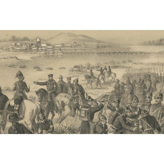 Mid 19th Century Schleswig War Crossing at the Schlei Near Arnis, 1864, Paper For Sale - Image 5 of 9
