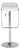 Contemporary Swivel Barstool in White and Chrome For Sale