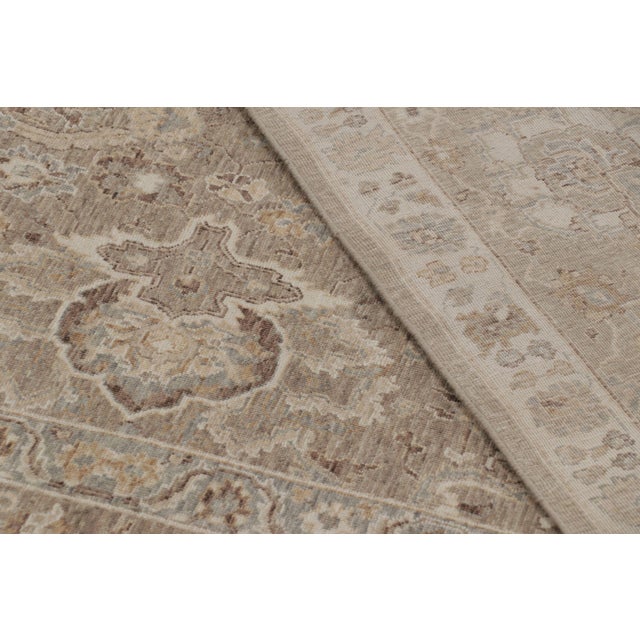Beige Rug & Kilim’s Agra-Inspired Rug in Beige and Ivory With Floral Patterns For Sale - Image 8 of 10