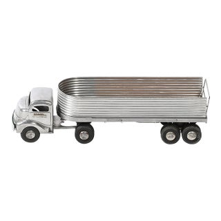 Mid-Century Smith Miller Silver Streak Truck & Trailer in Aluminum For Sale