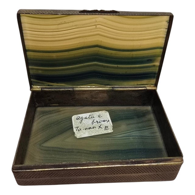 Agate Box with Gilt Bronze Mounts, 1870s For Sale