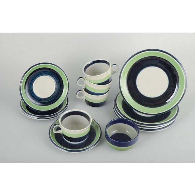 Rörstrand, sweden “maria” tea service, 1970s. Collection consisting of cake plates, cups, saucers and sugar bowl in...