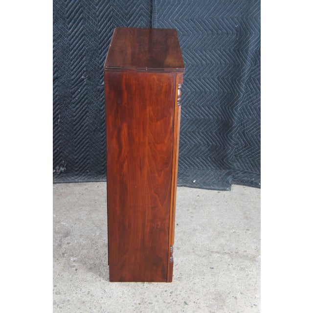 Mid 20th Century Victorian Revival Petite Mahogany Three Shelf Library Bookcase For Sale - Image 10 of 10