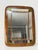 Glass Large Art Deco Wall Mirror with Stained Glass Inserts, 1950 For Sale - Image 7 of 10