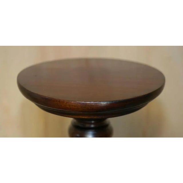Vintage English Carved Hardwood Pedestal, 1900 For Sale - Image 3 of 12