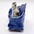 Ceramic Antique Late 19th Century German Porcelain Miniature Figurine – Two Cats on Blue & Gold Armchair, Mold No. 3896 For Sale - Image 7 of 11