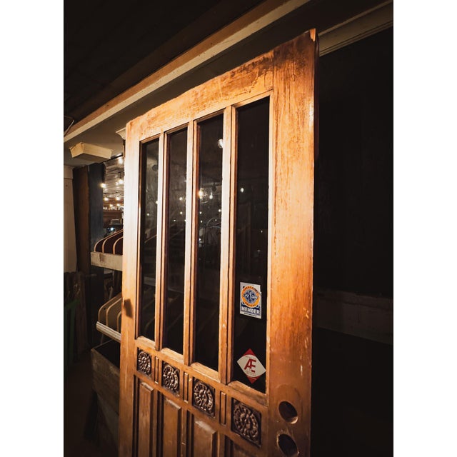 Mid-Century Hand Carved Wooden Door For Sale - Image 4 of 15