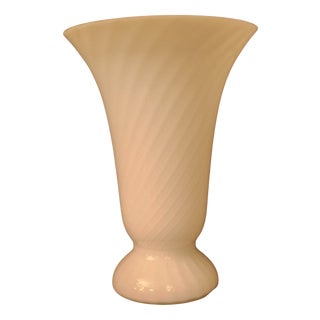 Vintage Table Lamp in Spirally Patterned Glass from WSB, 1970s For Sale