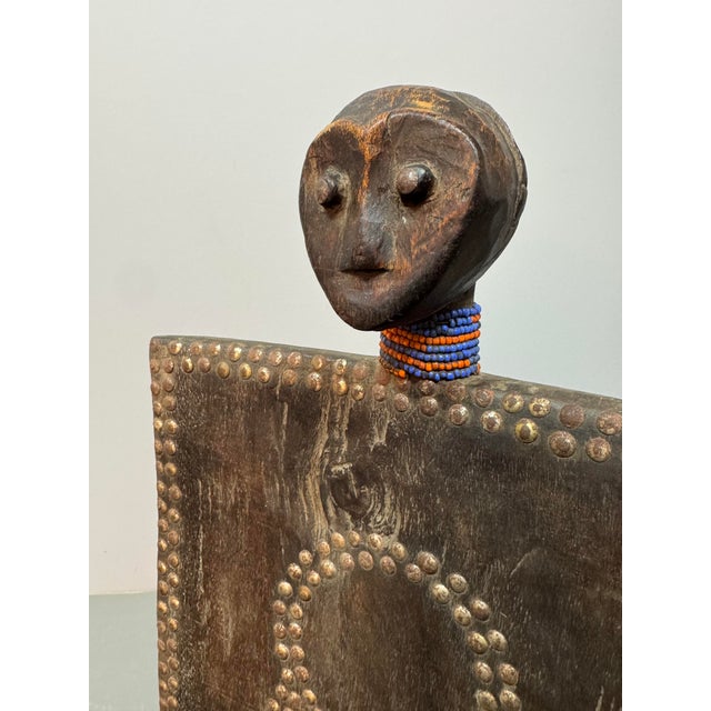 Mid-Century Modern Mid-Century Modern African Ceremonial Kings Chair, Tanzania, 1940s For Sale - Image 3 of 10