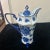1960s Vintage Flow Blue Chocolate Pot Set of 4 For Sale - Image 5 of 7