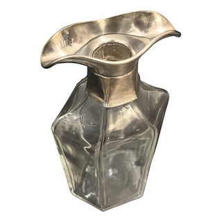 Vintage Decanter with Silver Plated Bottle Spout, Sweden, 1900s For Sale