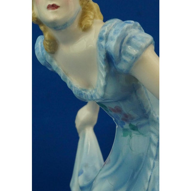 19th Century Ceramic Sculpture of Lady by Stephan Dakon for Goldscheider, Austria, 1940s For Sale - Image 17 of 18