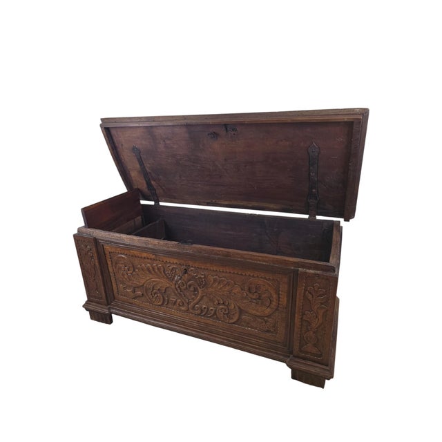 Italian Walnut Chest with Carved Grapes, 1799 For Sale - Image 10 of 10