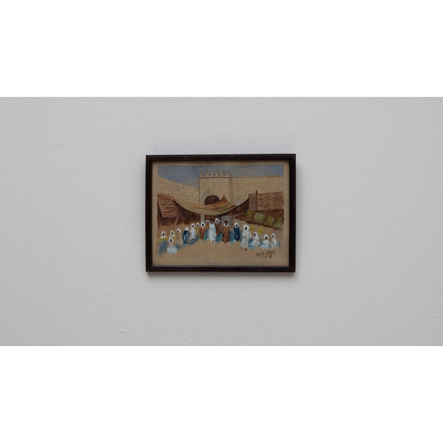 20th Century French Village Painting With Wooden Frame For Sale - Image 17 of 18