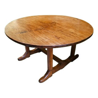 Mid-19th Century 57" Spanish Colonial Solid Seamless Narra Wood Top "Boot Table" For Sale