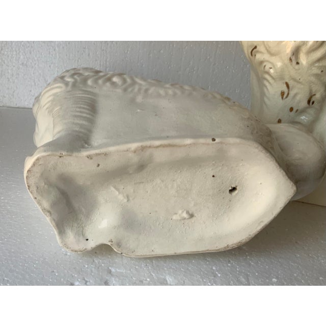 Ceramic Antique 19th Century Extra Large Staffordshire Dogs For Sale - Image 7 of 7