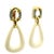 Elegant vintage Italian convertible earrings crafted in 18K yellow gold, featuring a sculptural horseshoe-shaped top...