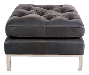 DS-0040 Ottoman in Black Leather from de Sede