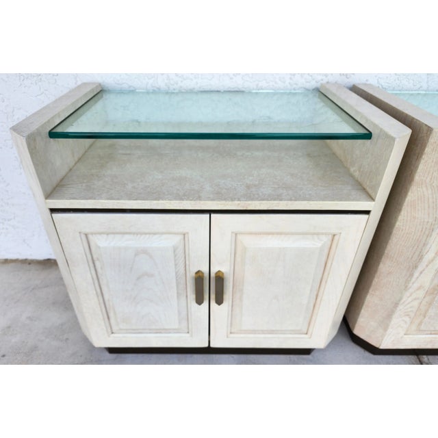 1980s Henredon Charisma Nightstands Side Tables Picklewood Pair For Sale - Image 5 of 12