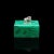 This is a small antique trinket box. An English, malachite and silver decorative box with elephant finial, dating to the...