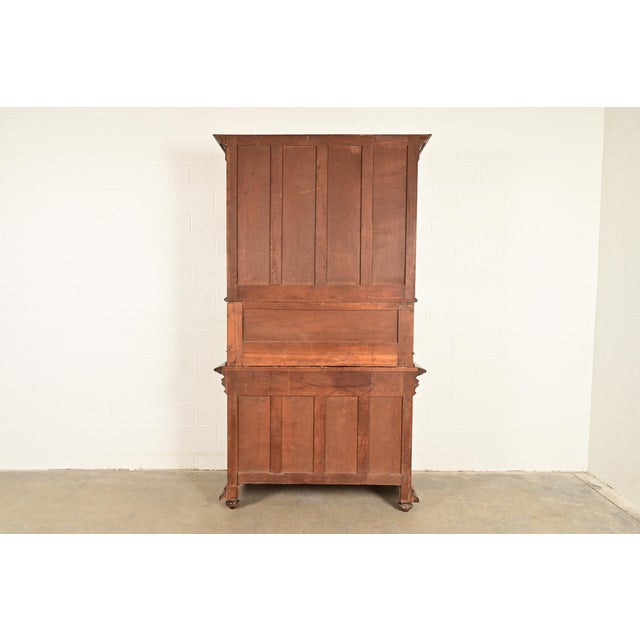 Alexander Roux Style Antique French Renaissance Revival Carved Walnut Sideboard or Bar Cabinet, Circa 1890s For Sale - Image 12 of 13