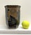 Taupe Asian Chinoiserie Landscape Scene Glazed Ceramic Hexagon Vase For Sale - Image 8 of 12