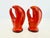 Vintage Coastal Red Ceramic Lobster Claw Salt and Pepper Shakers, a Pair For Sale - Image 4 of 11