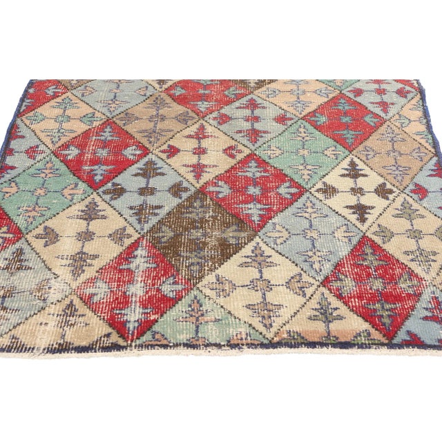Vintage Turkish Sivas Rug - 04'04 x 07'02 For Sale - Image 4 of 9