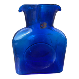 1960s Blenko Cobalt Water Bottle