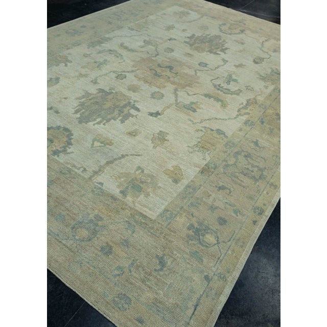 Turkish Turkish Oushak Rug 8'9" x 12' #18523 For Sale - Image 3 of 8