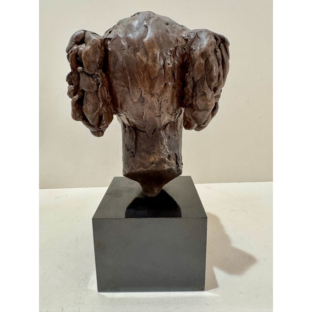 Metal 1960s Larry Mohr Bronze Stylized Female Bust Sculpture Signed From Artist Estate For Sale - Image 7 of 11
