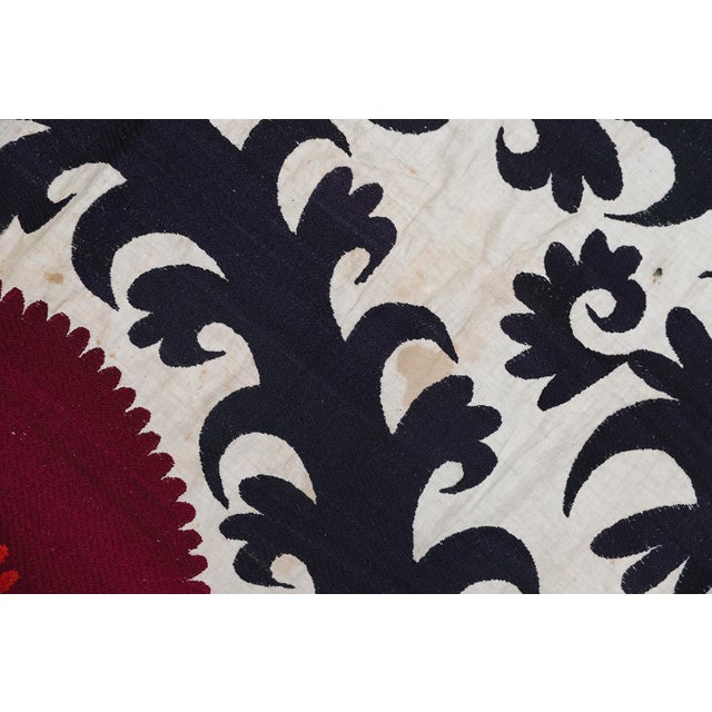 Vintage Handcrafted Embroidered Suzani Wall Decor and Colorful Tapestry For Sale - Image 9 of 9