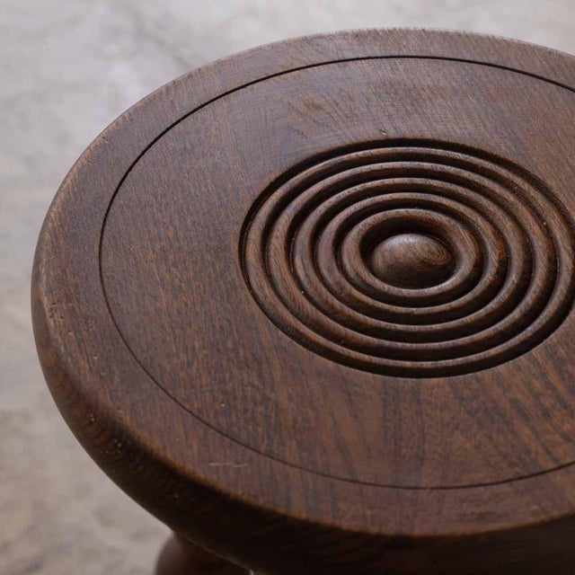 1950s French Wood Tripod Stool For Sale - Image 10 of 10