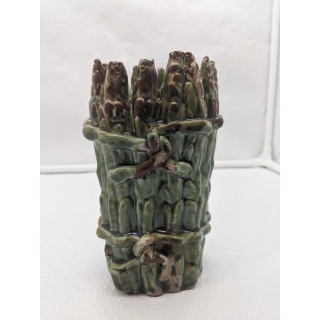 American Late 20th Century Asparagus Dish Cup Utensil Holder For Sale - Image 3 of 7