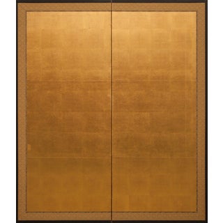 Early 20th Century Vintage Japanese Two Panel Screen For Sale