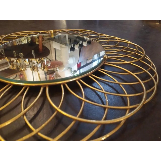 Mirror with Gilt Flowers, 1950s For Sale - Image 6 of 11