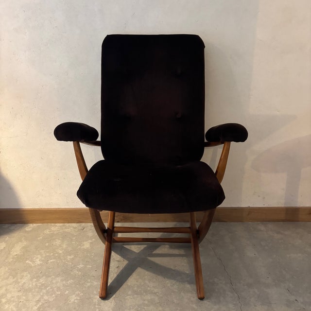 Vintage Scandinavian-Style Reclining Armchair with Adjustable Tilt For Sale - Image 6 of 6